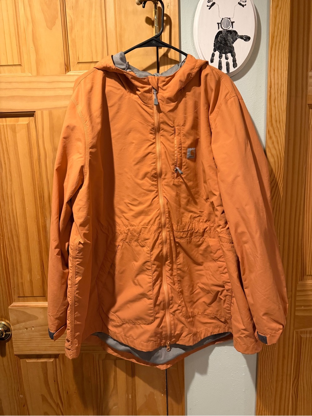 Carhartt Women's Orange Hooded Shell Jacket